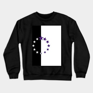 Half Black Half white 12 growing stars white to purple Crewneck Sweatshirt
